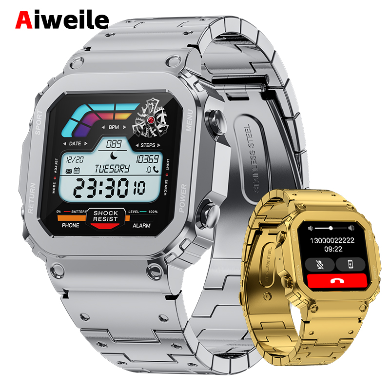 Diy Wearable Electronics - Aweile-男性用Bluetooth通話付きスマートウォッチ,ウルトラフェイス,オリジナル,Android,iOS,スポーツモード,男性向けギフト,ハイエンド,2024