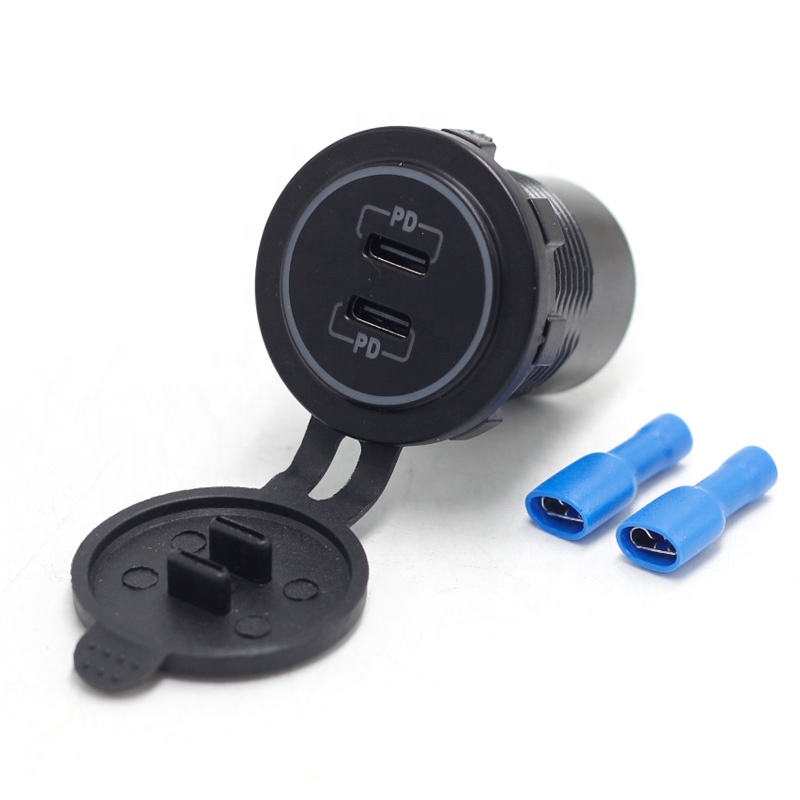 Diy Marine Electronics - 12V USB Cカーチャージャーソケット 最新36WデュアルPD3.0 USB-C RV