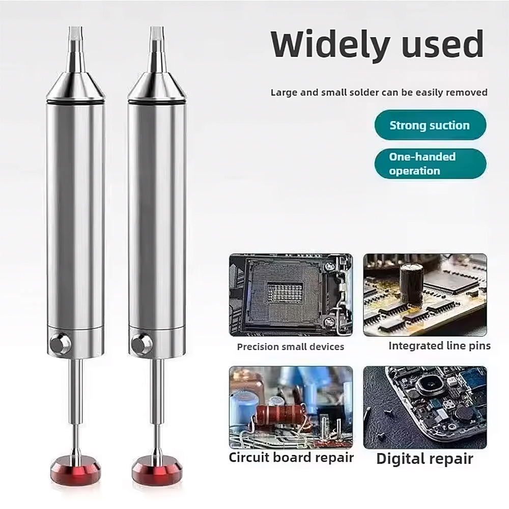 Flux Pen Electronics - アルミ製はんだ吸い取りポンプ、はんだ吸い取りガン、はんだ吸い取りペン、強力な真空はんだ吸い取り器、電子部品用修理ツール