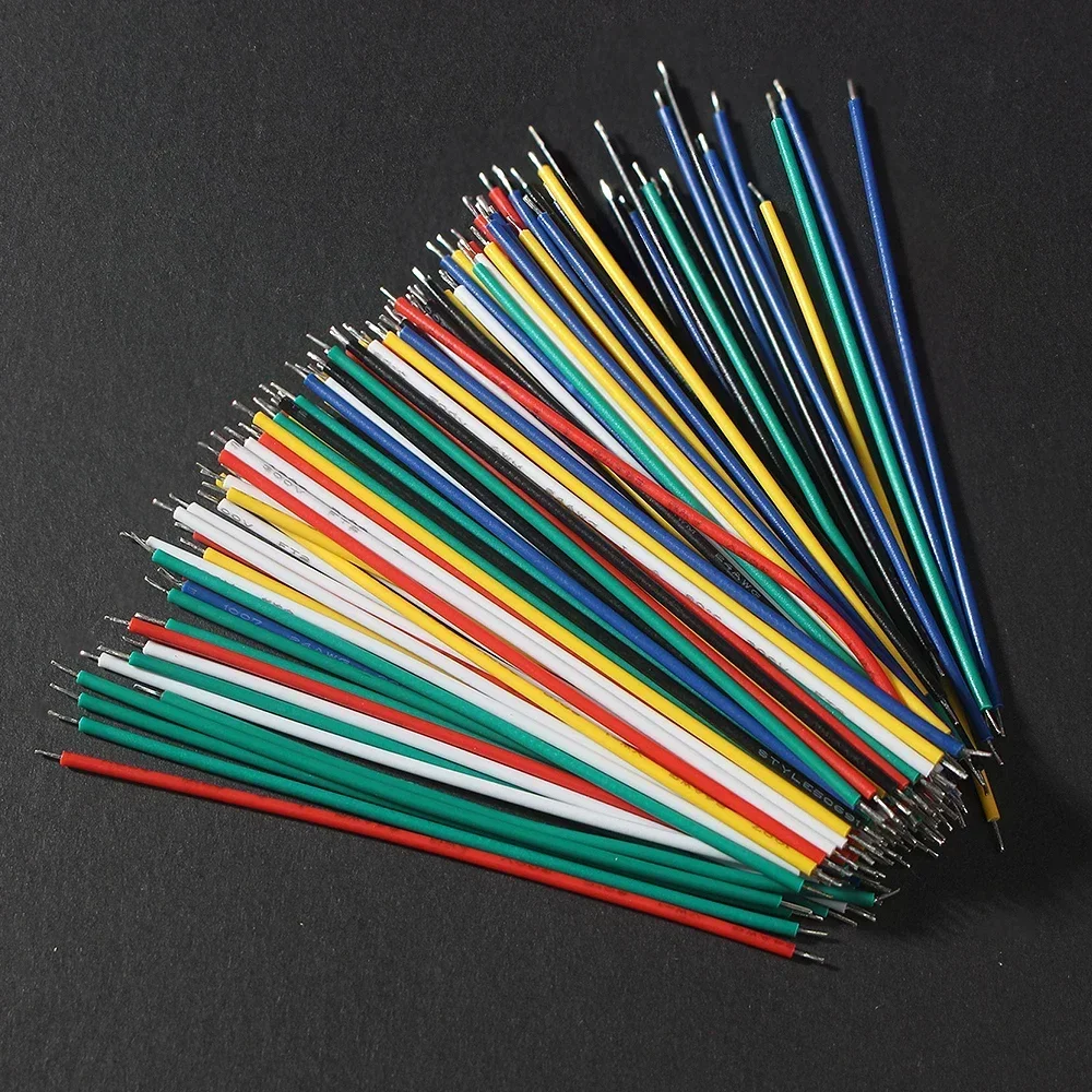 Diy Electronics Com - 120 個 24AWG/26AWG 錫メッキ銅ジャンパーワイヤー 6 色ブレッドボードケーブルキット