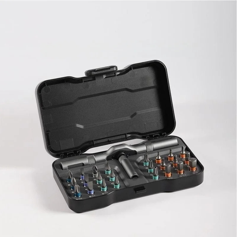 Diy Electronics Com - 24 in 1ミニラチェットスクリュードライバーセット、磁気トルクスヘックスビットセット、精密修理ツールキット（PC、ラップトップ、電話、電子機器、DIY用）