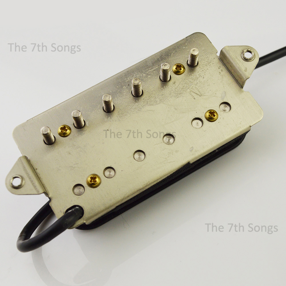 Diy Electric Guitar Electronics - アルドリッチ風ネックブリッジハンドワウンドアルニコ5ハムバッカーピックアップ ブラック/ニッケル 4芯ワイヤー エレキギター用