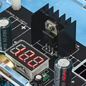 Diy Electronic Modules - LM317 電圧レギュレータ電源ボードキット DIY 調整可能な 1.25-12V モジュール、電圧計付き、電子学習やテスト用