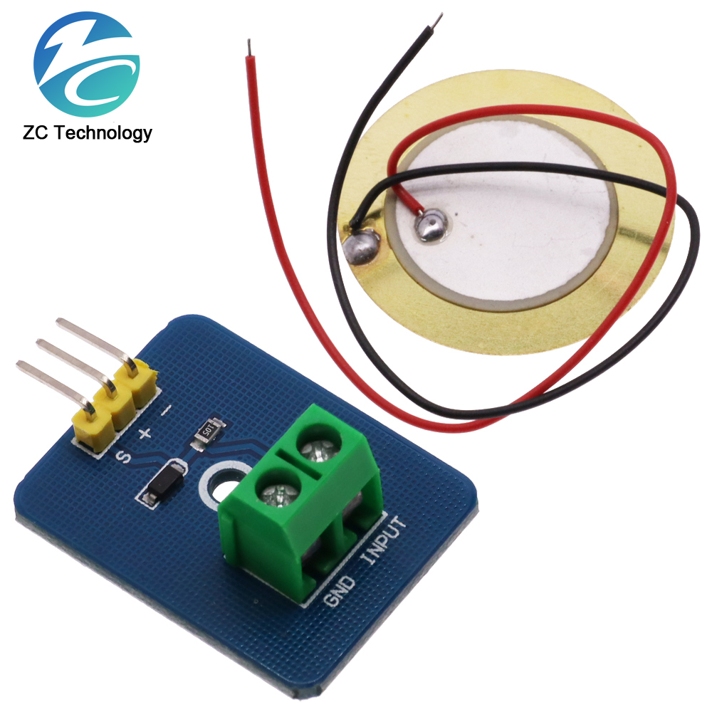 Diy Analog Electronics - DIYキット3.3v/5vセラミックピエゾ振動センサーモジュールアナログコントローラー電子部品arduino用センサーr3