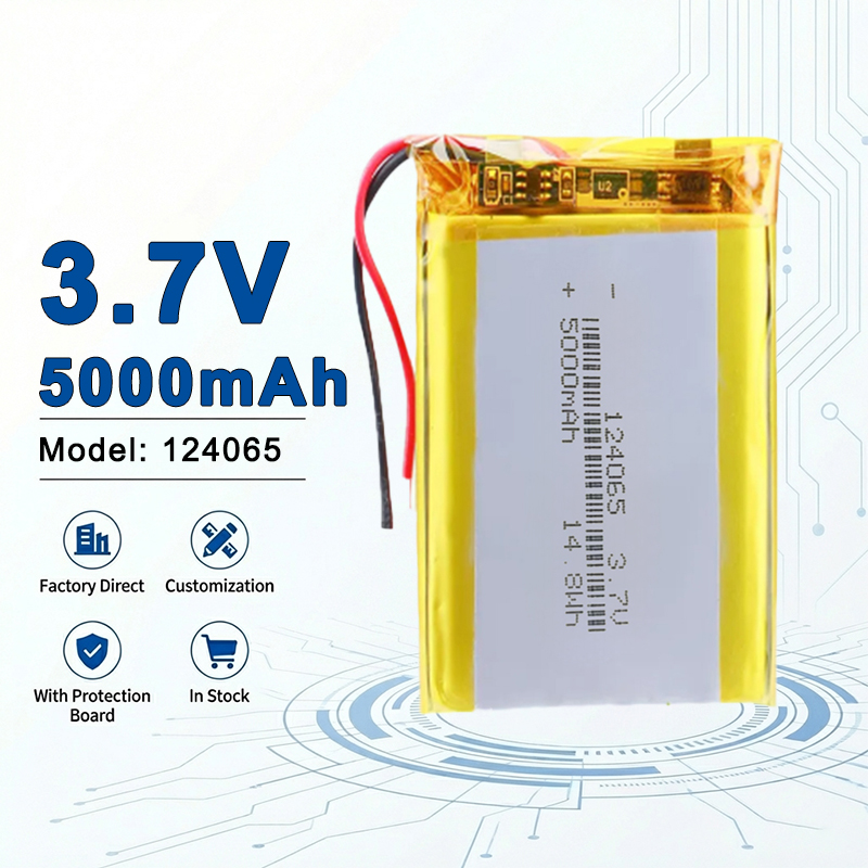 Diy Wearable Electronics - 124065 3.7V 5000mAh充電式リチウムイオン電池、ポータブル電子機器、ウェアラブル、DIYプロジェクト用 735589 6060100 656090