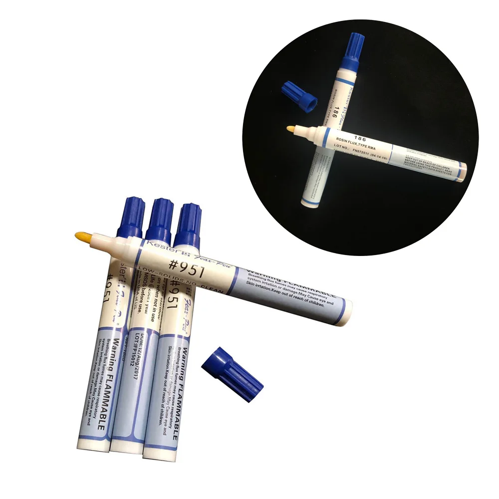 Flux Pen Electronics - Rosin溶接フラックスはんだ付けペン、低糖PCBボード、はんだ付けソーラーパネル、10ccフリークリーンツール、1個、951