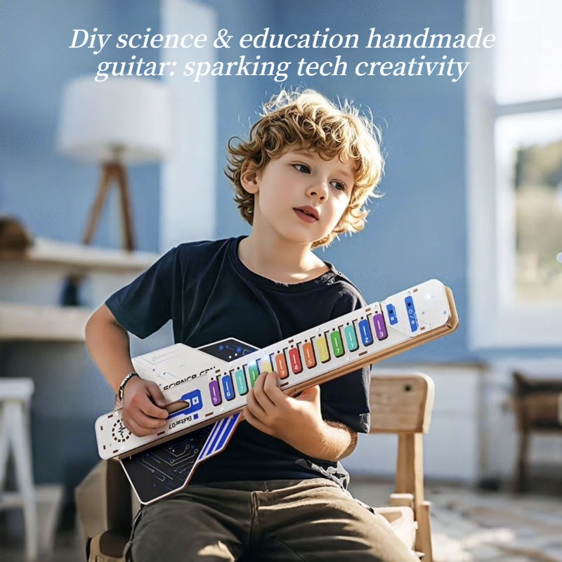Diy Electric Guitar Electronics - DIY ストリングレスエレキギターキット子供科学技術教育玩具ギター子供自己組み立て音楽玩具材料キット