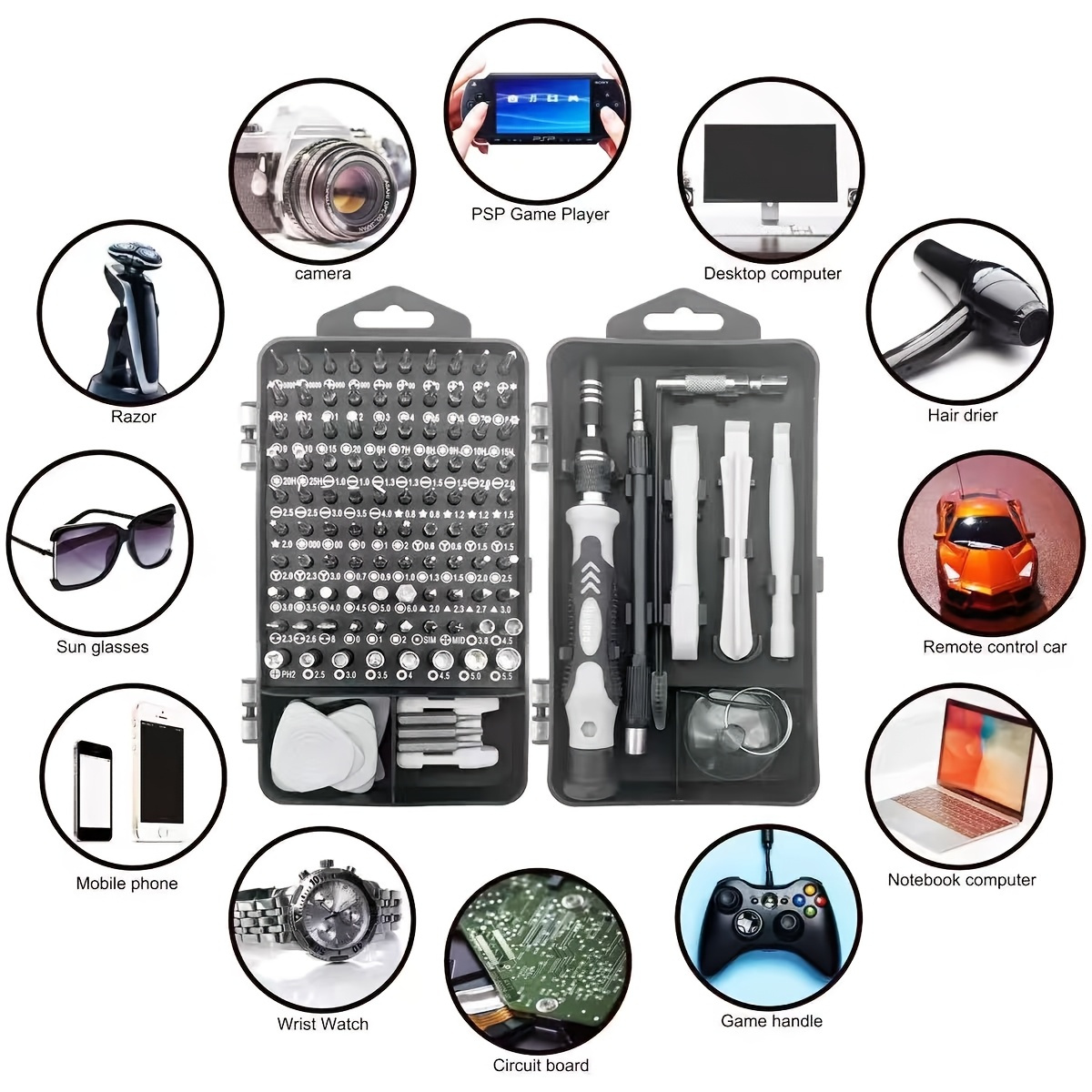 115in1 ドライバービットセット、高硬度、電動ドリル/ド - Diy Electronics Com のレビューと価格