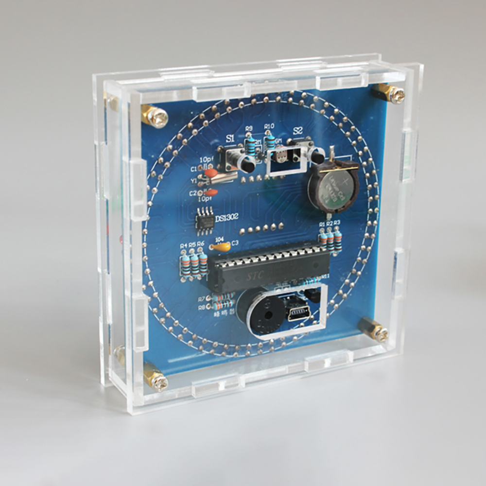 回転 LED DIY 電子時計キット/シェル DS1302  - Diy Electronics Com のレビューと価格