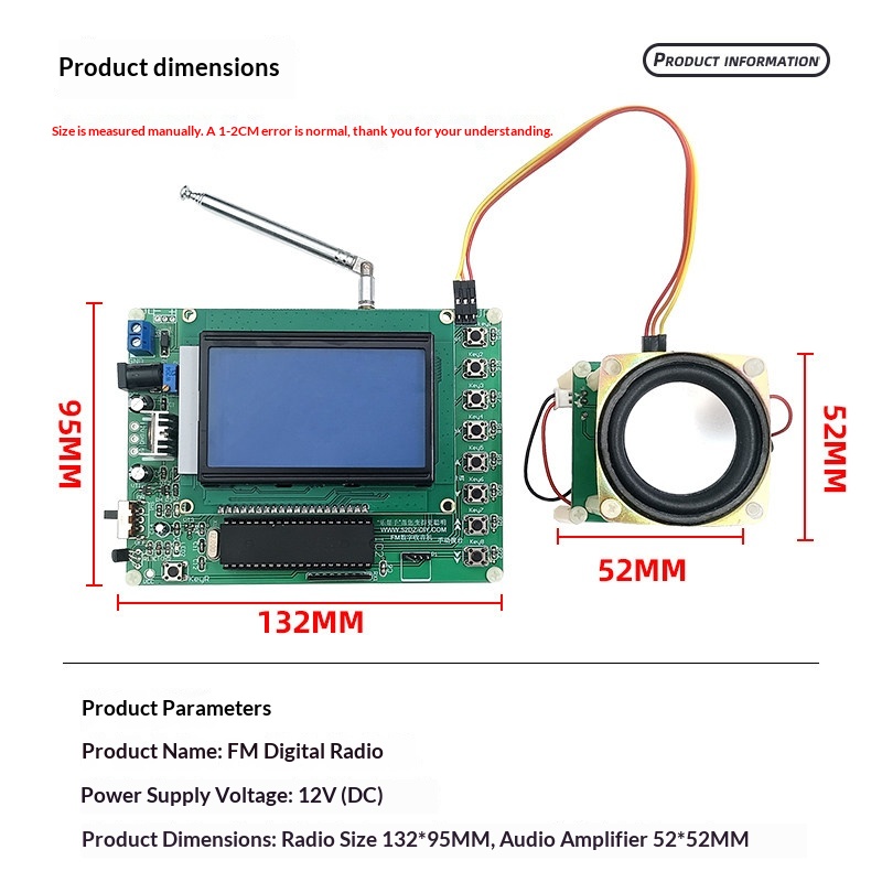 デジタルFMラジオDIY電子製作キット、電気技師競技訓練用溶 - Diy Analog Electronics のレビューと価格