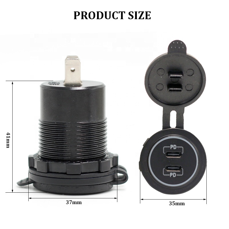 12V USB Cカーチャージャーソケット 最新36Wデュア - Diy Marine Electronics のレビューと価格