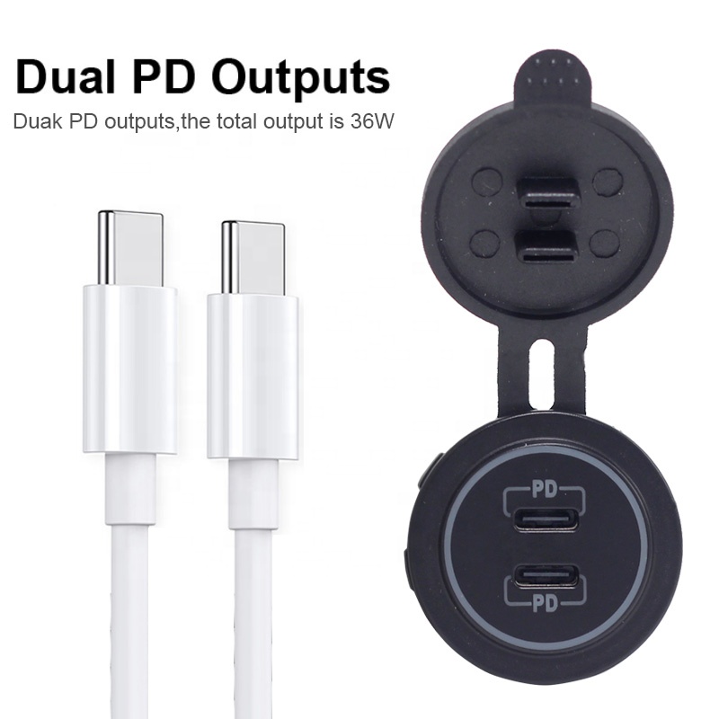 12V USB Cカーチャージャーソケット 最新36Wデュア - Diy Marine Electronics のレビューと価格