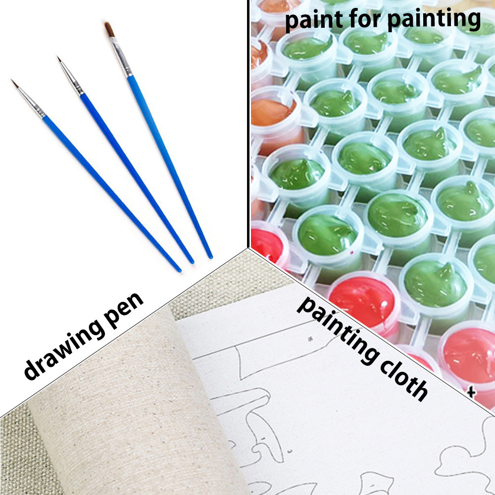 アフリカ女性 数字塗り絵 手描きキット キャンバス DIY  - Diy Elektronik のレビューと価格