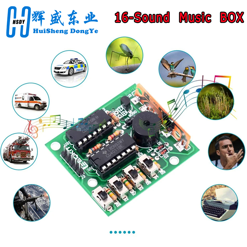 16 音楽サウンドボックス BOX-16 ボード 16 トー - Diy Electronics Com のレビューと価格