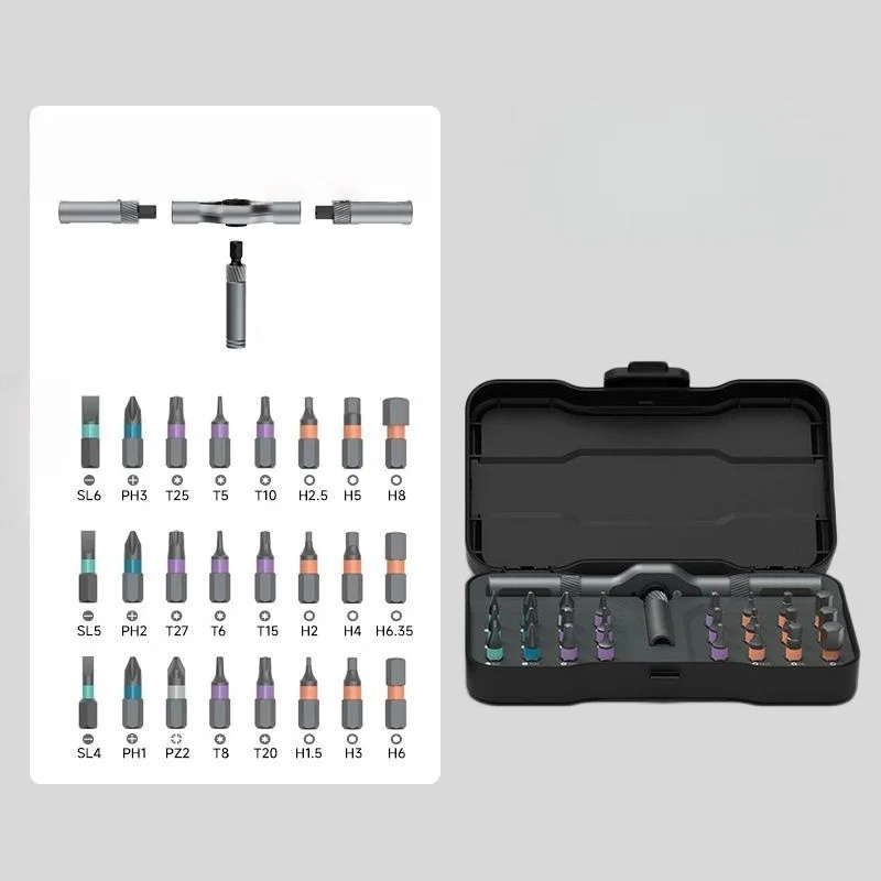 24 in 1ミニラチェットスクリュードライバーセット、磁気 - Diy Electronics Com のレビューと価格