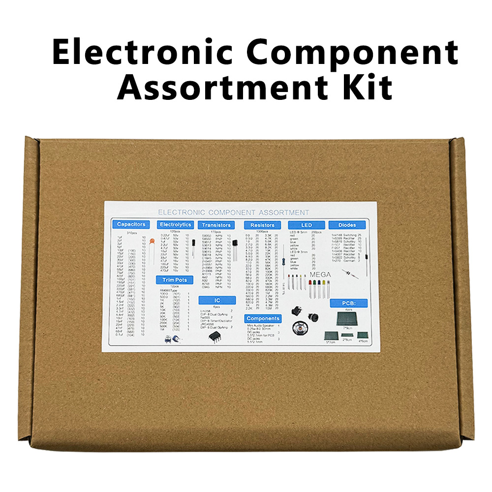 1900個入り電子部品キット コンデンサ、抵抗器、トランジス - Diy Electronics Com のレビューと価格