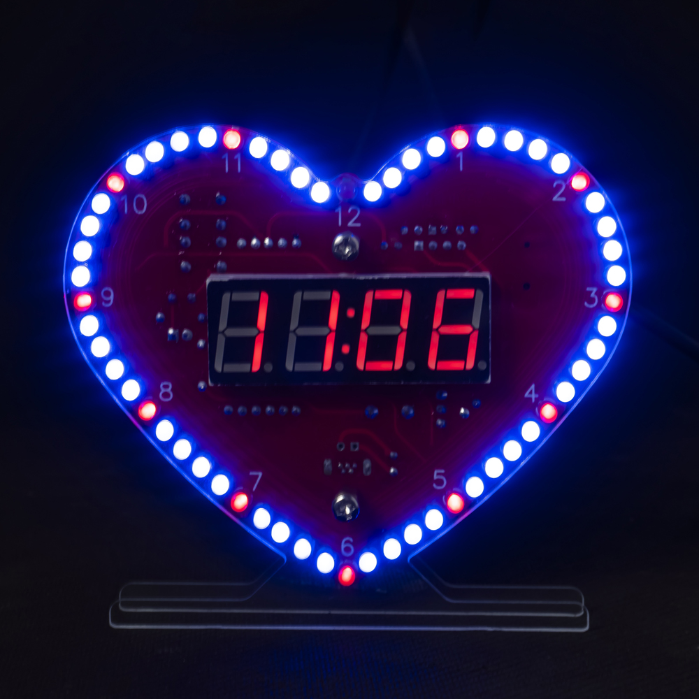 DIY 電子キット多機能ハート型 LED 時計 4 桁デジタ - Diy Electronics Repair Kit のレビューと価格