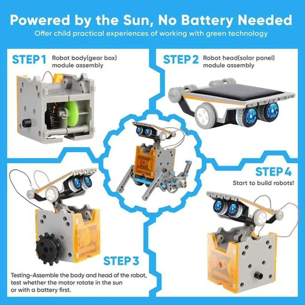 13 in 1 ソーラーロボット科学キット DIY ビルディ - Diy Electronics Gadget のレビューと価格