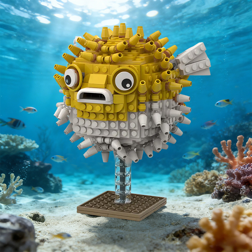 Gobricks MOC 海洋生物フグビルディングブロックモ - Diy Marine Electronics のレビューと価格