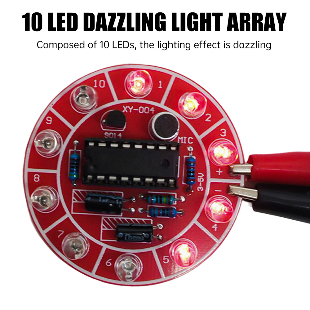 3–5V DC 音声制御回転式 LED ランニングライト、L - Diy Electronics Com のレビューと価格